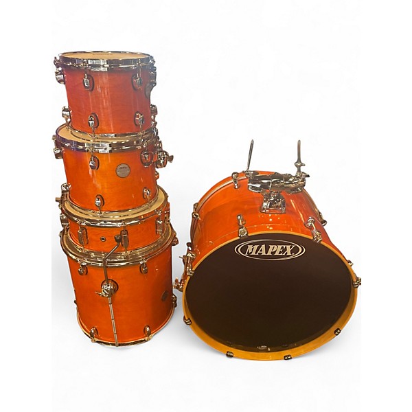Used Mapex 5 Piece Meridian Birch Orange Drum Kit
