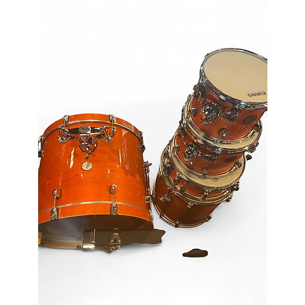Used Mapex 5 Piece Meridian Birch Orange Drum Kit