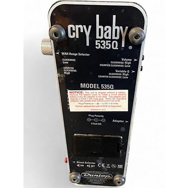 Used Dunlop 535Q Cry Baby Multi-Wah Effect Pedal