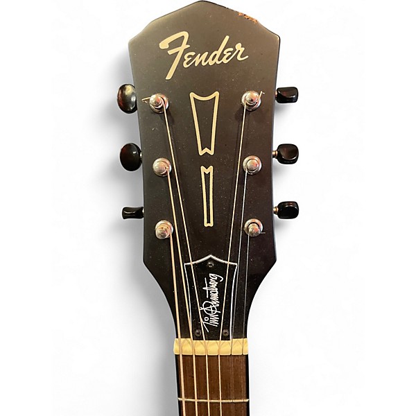 Used Fender Tim Armstrong Deluxe checkered Acoustic Electric Guitar