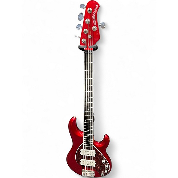 Used Ernie Ball Music Man StingRay 5 Special HH RED SPARKLE Electric Bass Guitar