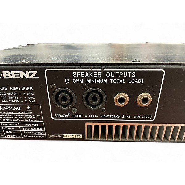 Used Genz Benz GBE400 450W Bass Amp Head