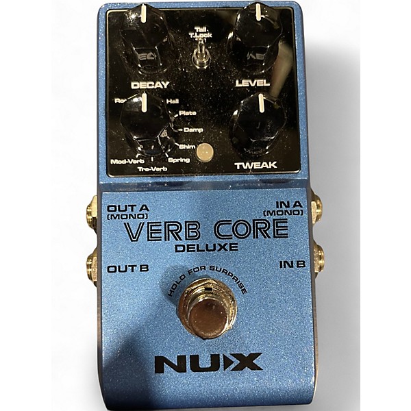 Used Nux Verb Core Deluxe with 8 Different Reverbs and Freeze Effects Effect Processor
