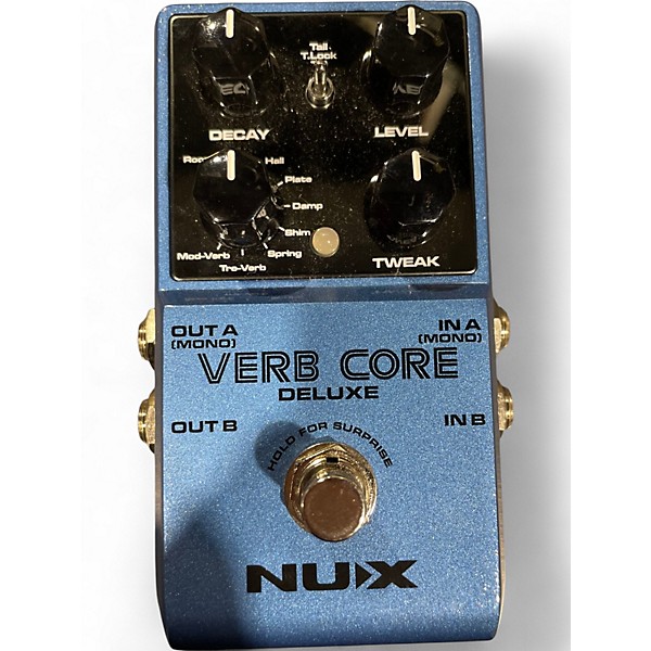 Used Nux Verb Core Deluxe with 8 Different Reverbs and Freeze Effects Effect Processor