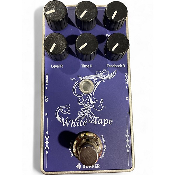 Used Donner White Tape Stereo Delay Pedal Effect Pedal