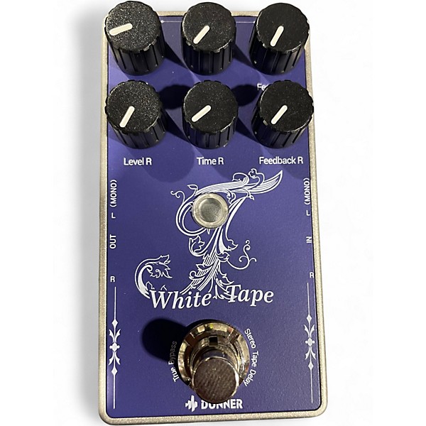 Used Donner White Tape Stereo Delay Pedal Effect Pedal
