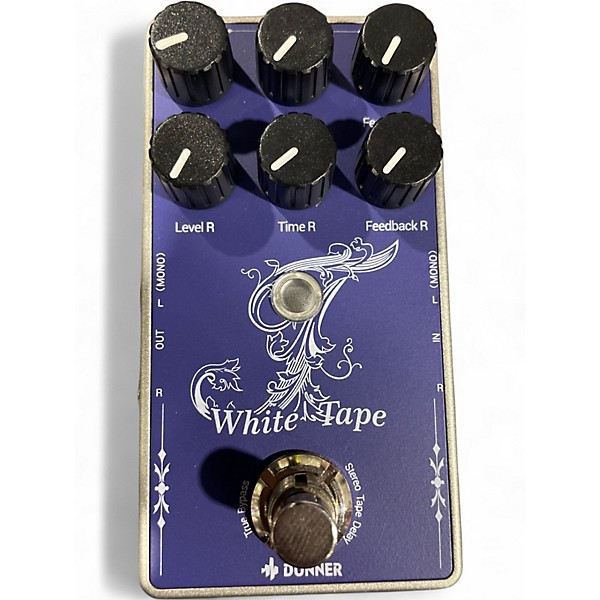 Used Donner White Tape Stereo Delay Pedal Effect Pedal