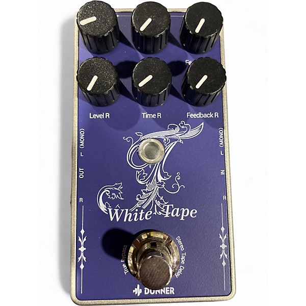Used Donner White Tape Stereo Delay Pedal Effect Pedal