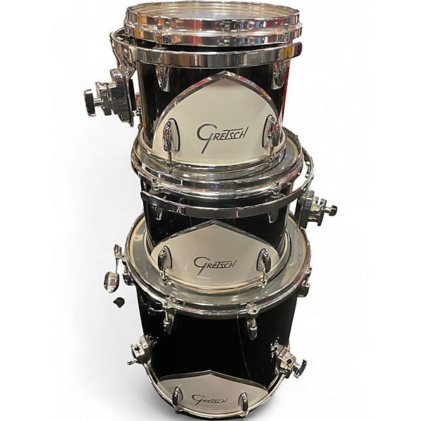 Used Gretsch Drums 5 Piece Renown 57 Black and White Drum Kit
