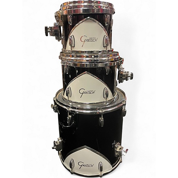 Used Gretsch Drums 5 Piece Renown 57 Black and White Drum Kit