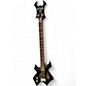 Used B.C. Rich BRONZE SERIES WARLOCK BASS LEFT HANDED Black Electric Bass Guitar