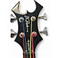 Used B.C. Rich BRONZE SERIES WARLOCK BASS LEFT HANDED Black Electric Bass Guitar