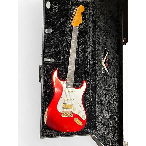 Used Fender Custom Shop Stratocaster HSS Candy Apple Red Solid Body Electric Guitar