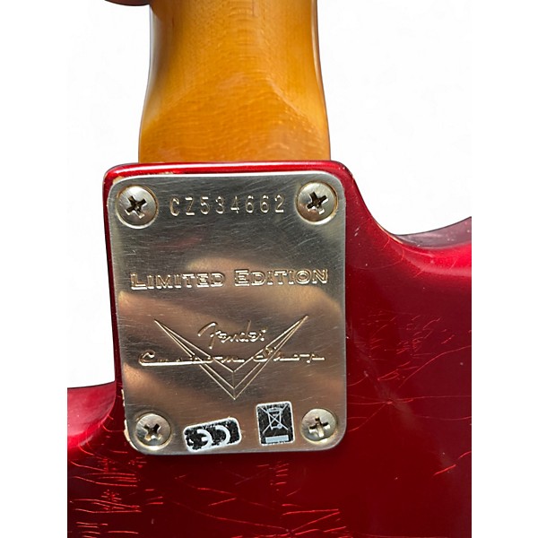 Used Fender Custom Shop Stratocaster HSS Candy Apple Red Solid Body Electric Guitar