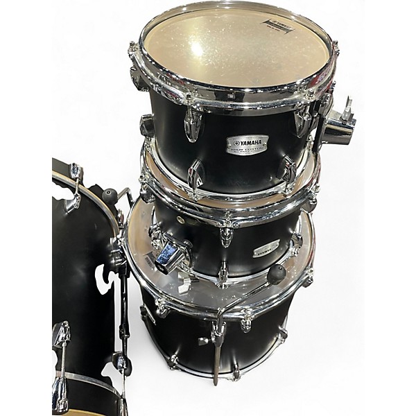 Used Yamaha 4 Piece Tour Custom Black Drum Kit