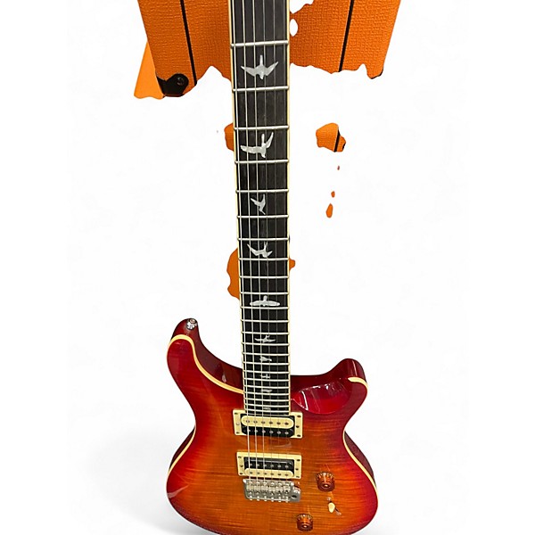 Used PRS SE Custom 24 Cherry Sunburst Solid Body Electric Guitar