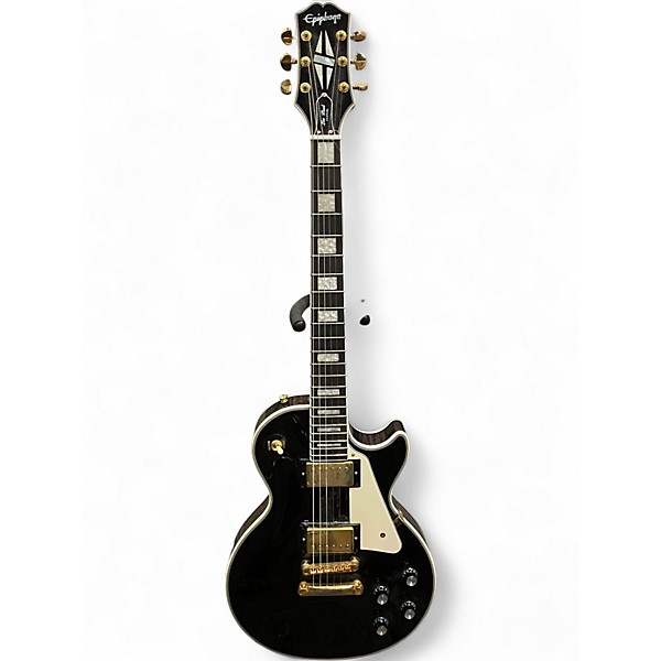 Used Epiphone Les Paul Custom Ebony Solid Body Electric Guitar