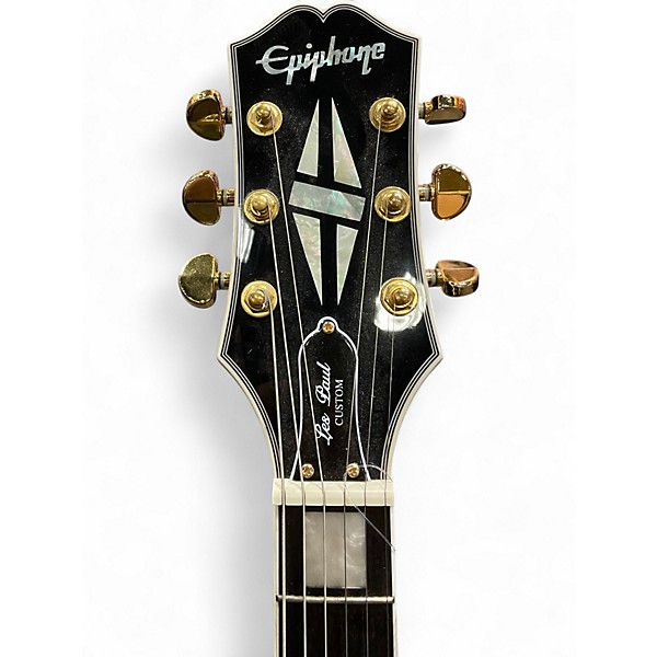 Used Epiphone Les Paul Custom Ebony Solid Body Electric Guitar