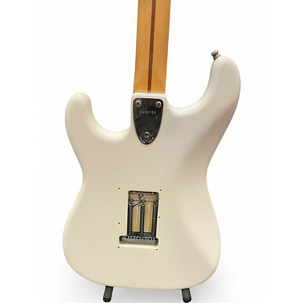 Vintage 1980s Squier Affinity Stratocaster Olympic White Solid Body Electric Guitar