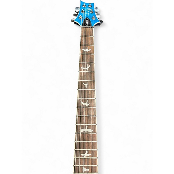 Used PRS Custom 24 Semi Hollow Piezo Lake Blue Hollow Body Electric Guitar
