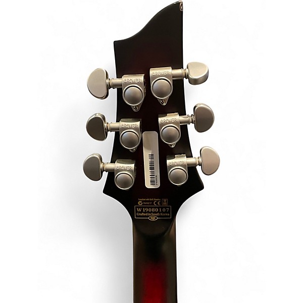 Used Schecter Guitar Research C1 Platinum FRS Satin Crimson Red Burst Solid Body Electric Guitar