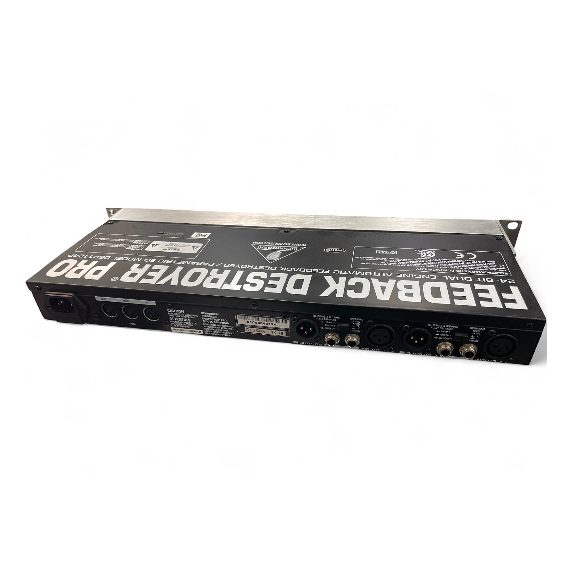 Used Behringer Feedback Destroyer Pro DSP1124P Feedback Suppressor