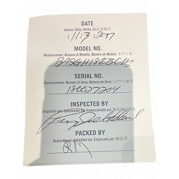 Used Gibson SG Bass Black Electric Bass Guitar