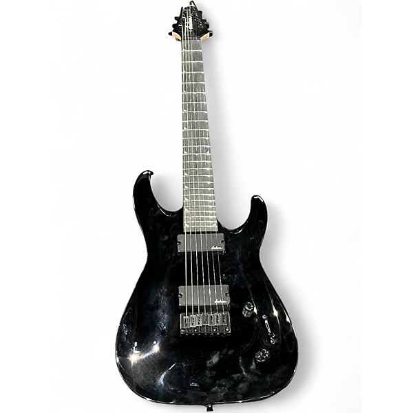 Used Jackson JS22-7 Dinky 7 String Black Solid Body Electric Guitar