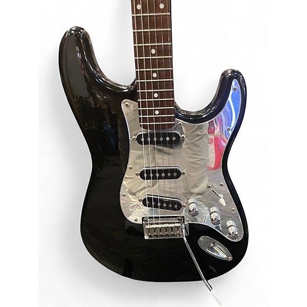 Used Squier Standard Stratocaster Black Solid Body Electric Guitar