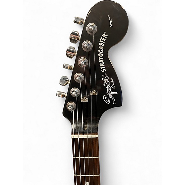 Used Squier Standard Stratocaster Black Solid Body Electric Guitar