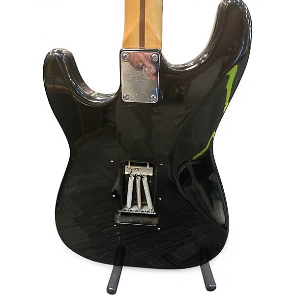 Used Squier Standard Stratocaster Black Solid Body Electric Guitar