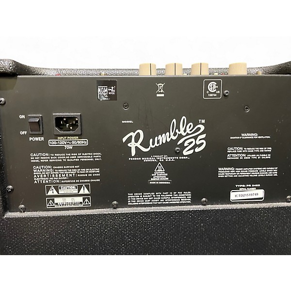 Used Fender Rumble 25 25W 1x8 Bass Combo Amp