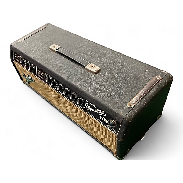 Vintage 1970s Fender Blackface Dual Showman Tube Guitar Amp Head