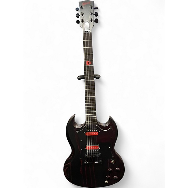 Used Gibson SG Voodoo BLACK RED ASH MAHOGANY Solid Body Electric Guitar