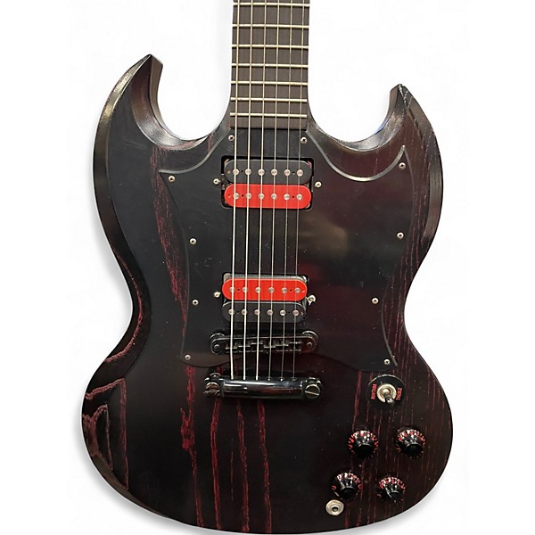 Used Gibson SG Voodoo BLACK RED ASH MAHOGANY Solid Body Electric Guitar