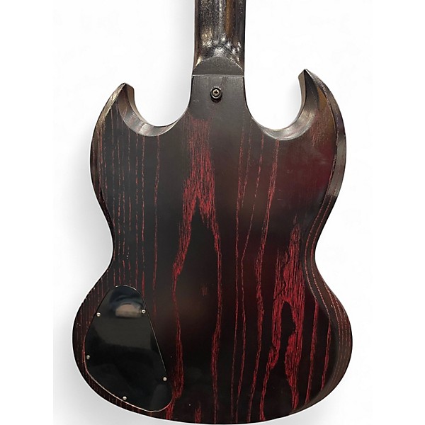 Used Gibson SG Voodoo BLACK RED ASH MAHOGANY Solid Body Electric Guitar