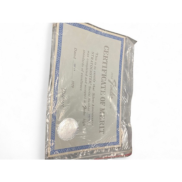 Vintage 1979 Fender STRATOCASTER ANNIVERSARY FERRARI SILVER Solid Body Electric Guitar