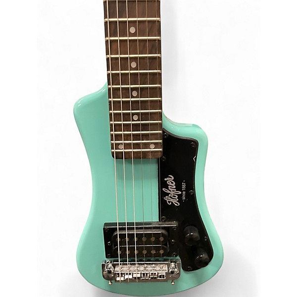 Used Hofner HCT-SH Contemporary Series Surf Green Solid Body Electric Guitar