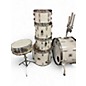 Used 1970s Rogers 6 Piece Drum Kit White Drum Kit thumbnail