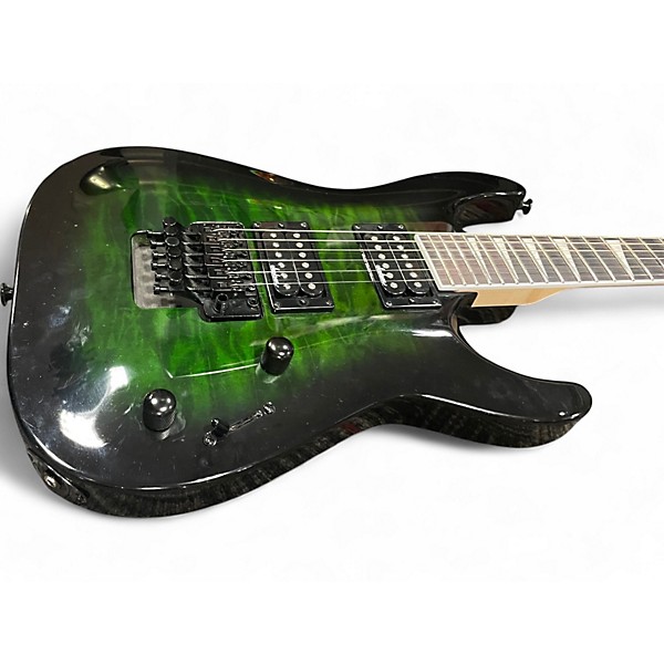 Used Jackson JS20 Dinky Transparent Green Solid Body Electric Guitar