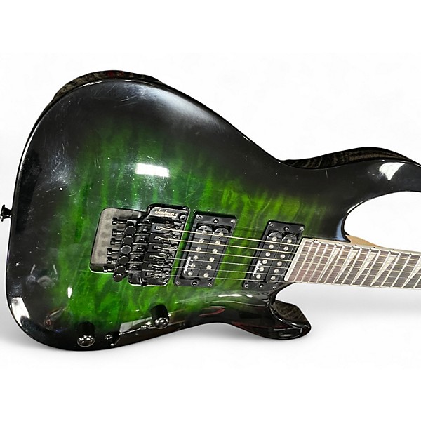 Used Jackson JS20 Dinky Transparent Green Solid Body Electric Guitar