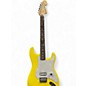 Used Fender Tom Delonge Signature Stratocaster Yellow Solid Body Electric Guitar thumbnail