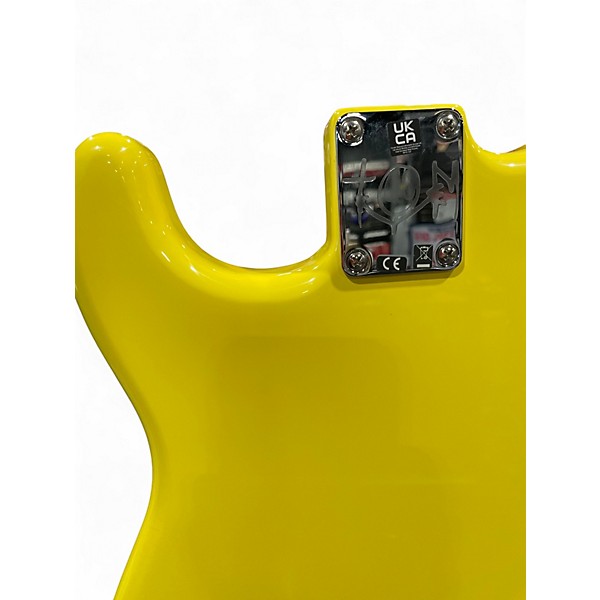 Used Fender Tom Delonge Signature Stratocaster Yellow Solid Body Electric Guitar