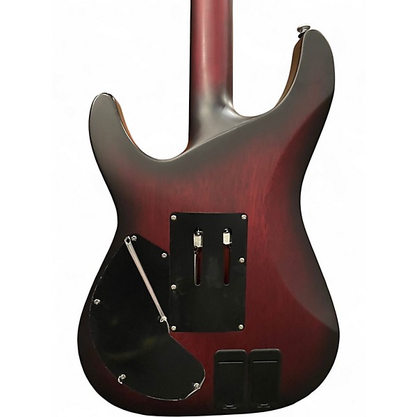 Used Schecter Guitar Research C1 Custom FR SATIN CRIMSON RED BURST Solid Body Electric Guitar