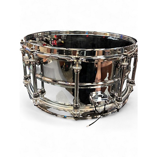 Used Pearl 6.5X14 Ian Paice Signature Snare Silver Drum