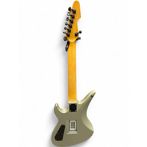 Used Schecter Guitar Research Damien Elite Avenger Floyd Rose Metallic Silver Solid Body Electric Guitar