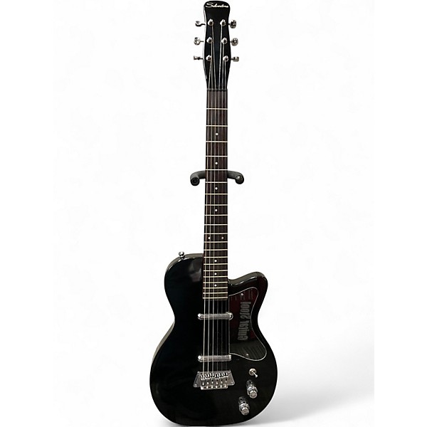 Used Silvertone 1303/U2 Black Solid Body Electric Guitar