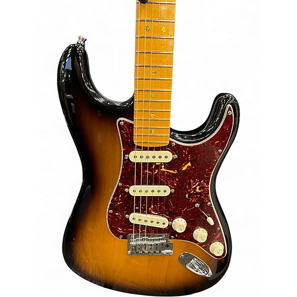 Used 2008 Fender American Deluxe Stratocaster 2 Tone Sunburst Solid Body Electric Guitar