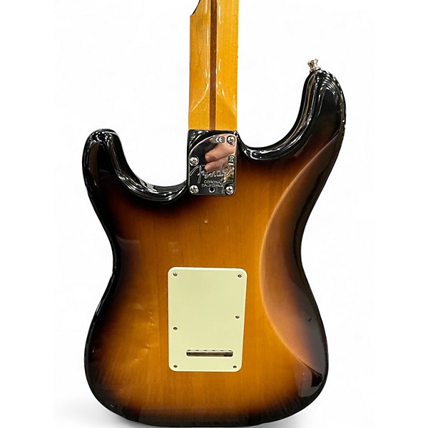 Used 2008 Fender American Deluxe Stratocaster 2 Tone Sunburst Solid Body Electric Guitar