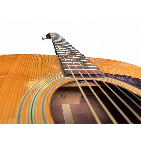 Used 1980s Washburn D-26S Natural Acoustic Guitar